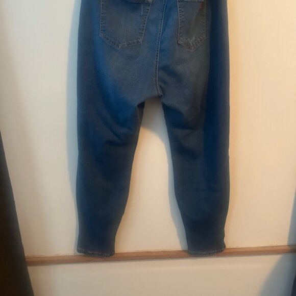 Molly & Isadora 5 pocket distressed skinny denim jeans, size 16 - Picture 2 of 5